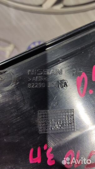 Накладка молдинг двери Nissan qashqai J10 Прав