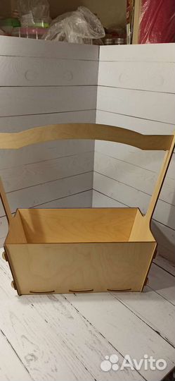 Кашпо корзинка-ящик из фанеры