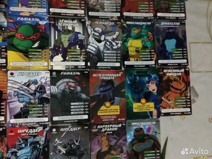 Коллекция карточек черепашки ниндзя