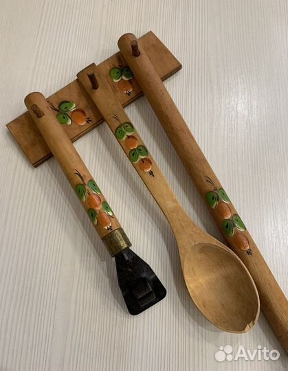 Набор на стену лопатка ухват чапельник дерево СССР