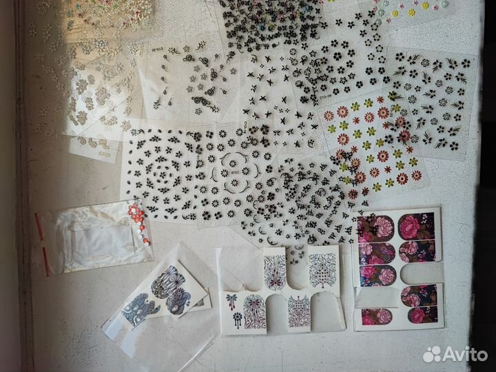 Наклейки для ногтей/блёстки/втирка/маникюр