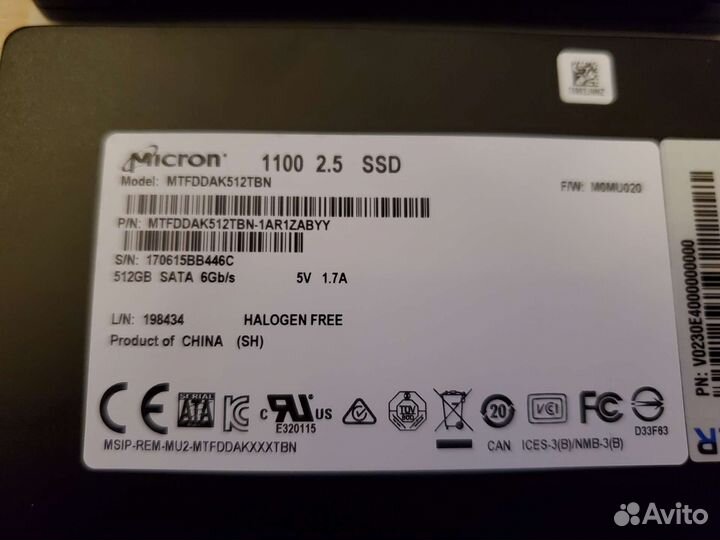 SSD 250 256 512 GB Samsung 850 PRO 860 EVO Micron