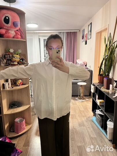 Х/б рубашка белого цвета