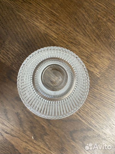 Стеклянные ребристые стаканы для горячих напитков