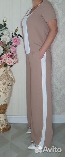 Новый стильный костюм Турция с брюками палаццо