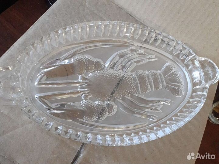 Хрусталь.Блюдо. Кружки лфз
