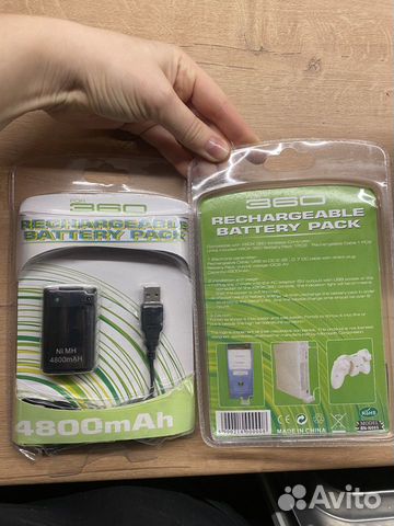 Аккумуляторы 4800 mAh для геймпада Xbox 360 2шт
