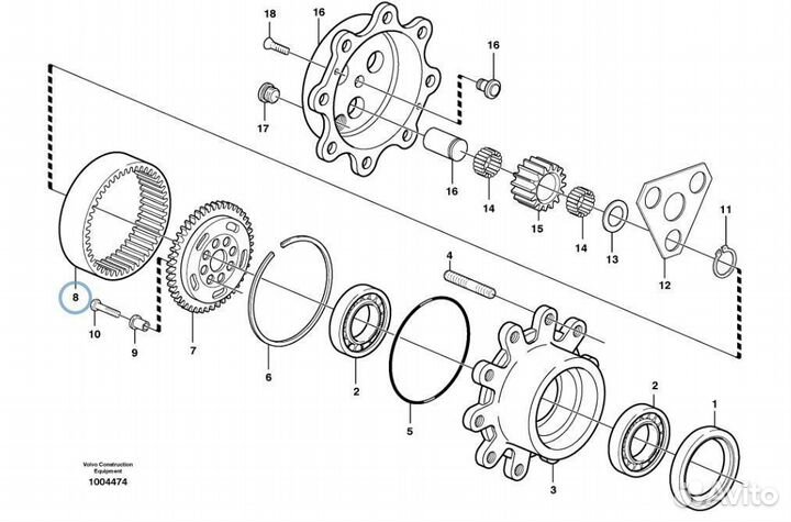 209-7461 Шестерня корончатая планетарного редуктор