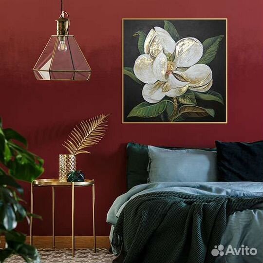 Картина маслом Цветы Магнолия Купить в Москве
