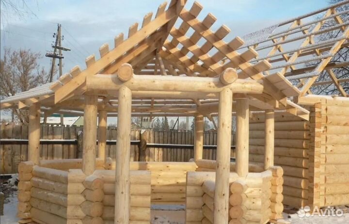 Сруб дома, бани, беседки. Изготовление, установка