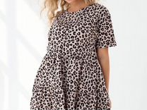 Платье женское леопардовое