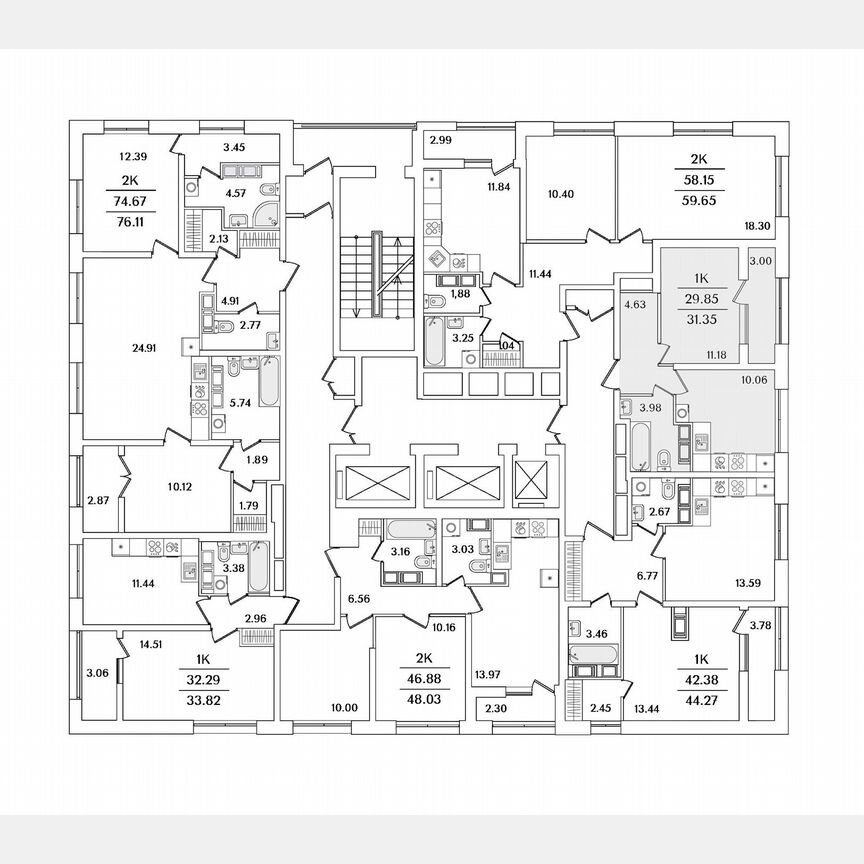 1-к. квартира, 31,4 м², 20/22 эт.