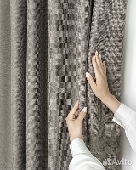 Портьеры рогожка Орфей Умбра шторы занавески
