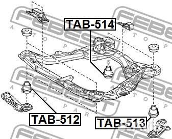 Сайлентблок подрамника задний lh