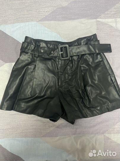 Шорты кожаные zara