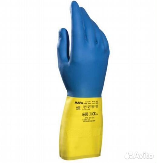 Перчатки хозяйственные, латексно-неопреновые