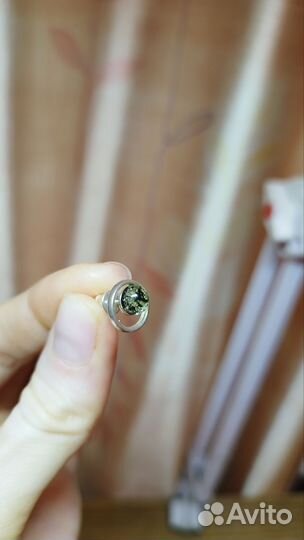 Серьги с янтарем