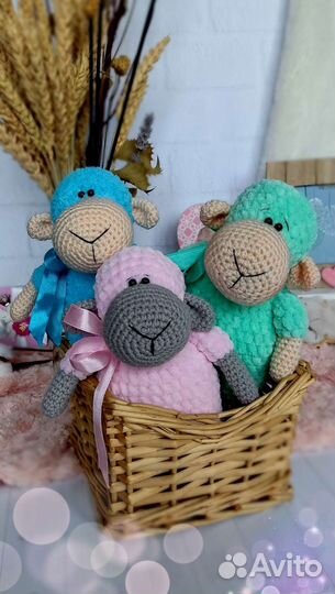 Вязаные овечки. Вязаные игрушки