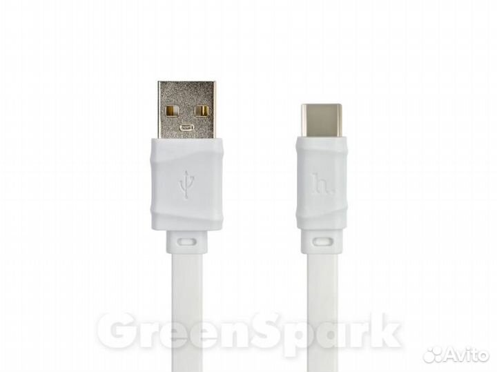 Кабель USB hoco X5 Bamboo Type-C 1м белый