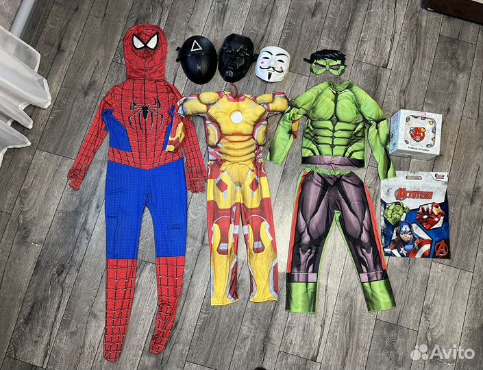 Костюмы Халк, железный человек,человек -паук