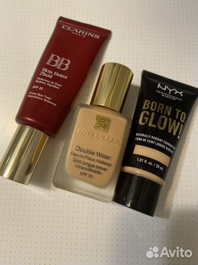 Тональные крема clarins, nyx, estee lauder