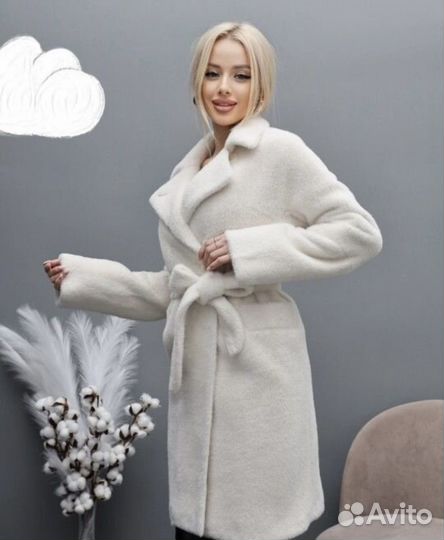 Пальто женское из альпака размер 42-46