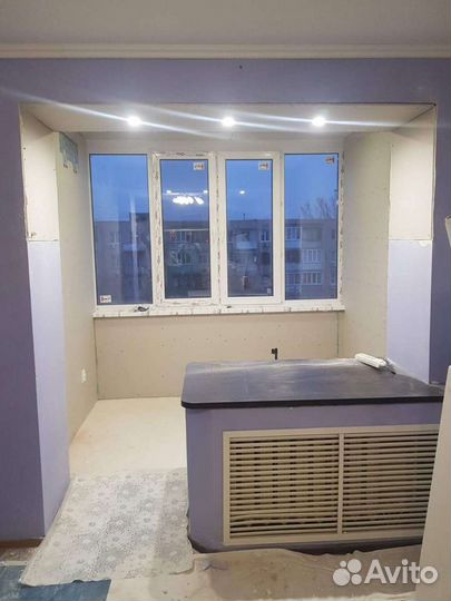 Балкон пластиковый от пола до потолка с отделкой