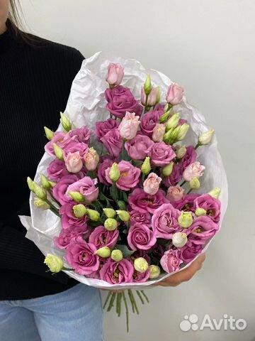 Эустома. Моно букет