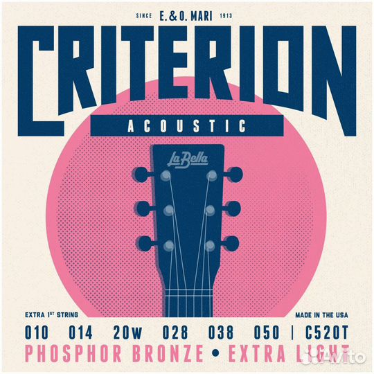Струны для акустической гитары La Bella C520T