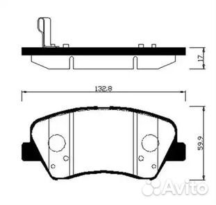 Колодки тормозные дисковые hyundai