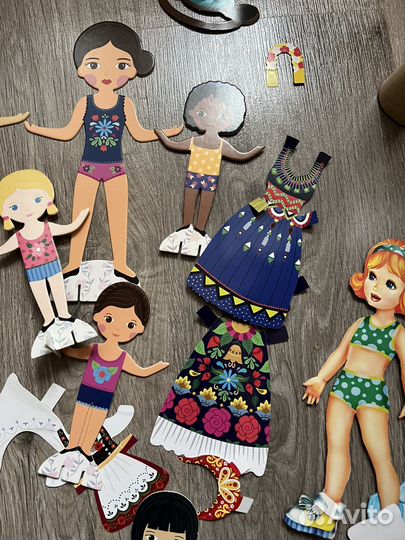 Куклы бумажные с нарядами