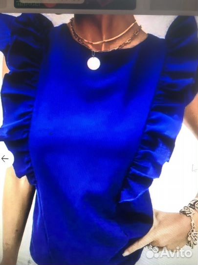 Блузка женская 46 48 синяя
