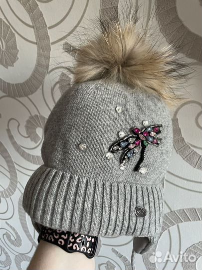 Шапка для девочки зима 52/54