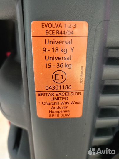 Автокресло Britax Romer Evolva 1-2-3 (9-36 кг)