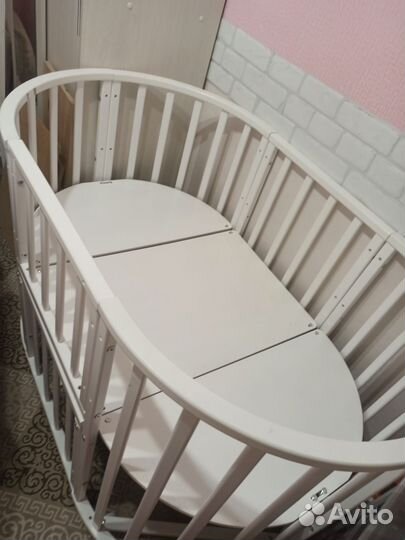 Детская кровать 9 в 1 с матрасом и маятником