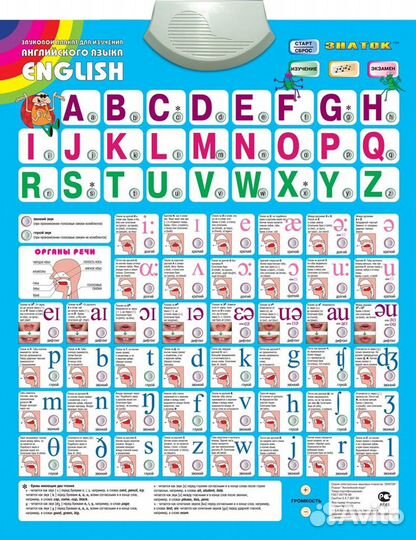 Английский звуковой плакат