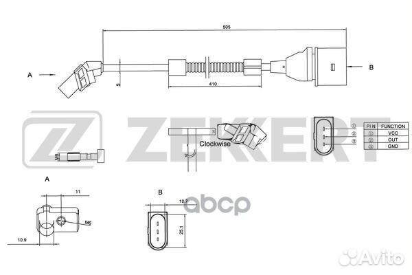 Датчик положения коленвала VW Golf IV 97- Seat