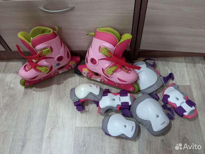 Роликовые коньки детские с защитой