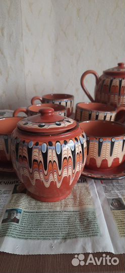 Чайно-кофейный сервиз,Болгария,70 г-х,керамика