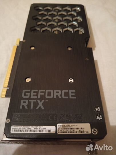 Видеокарта Palit GeForce RTX 3060 Ti Dual V1 (LHR)