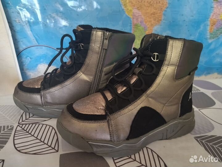 Ботинки зимние для девочки р. 38 бу