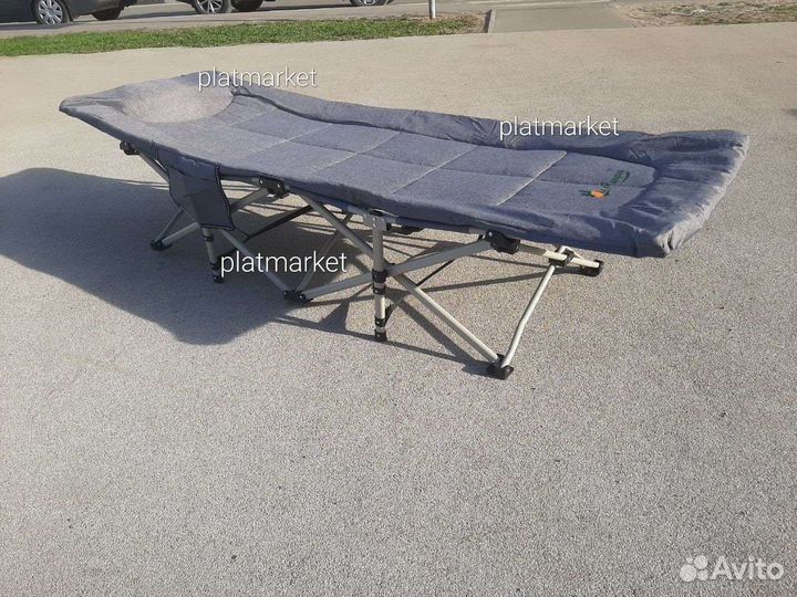 Раскладушка с матрасом усиленная на 10 ногах