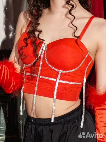 Топ женский блестящий