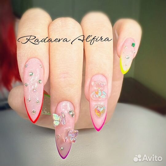 Маникюр, наращивание, Гель-лак