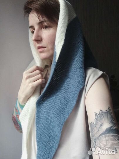 Косынка вязаная, Бактус из нежного пуха яка