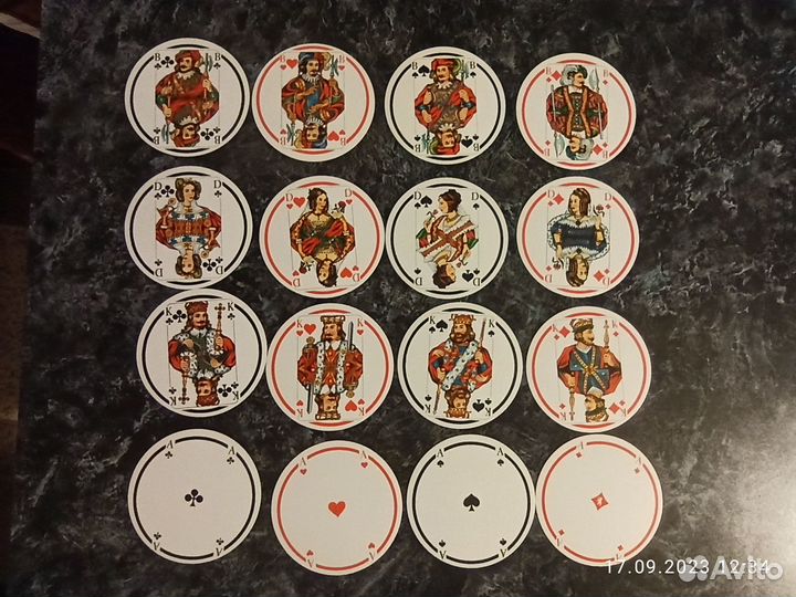 Редкие игральные карты бирдекели Германия - 32 шт