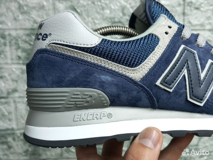 Кроссовки new balance 574 кожаные мужские премиум