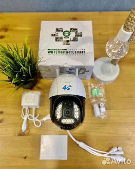 Умная 4G камера видеонаблюдения. Работает от симки