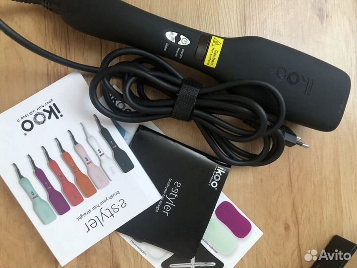 Расческа выпрямитель e-styler ikoo black beluga