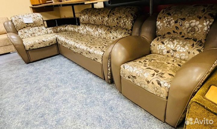 Диван угловой + кресло